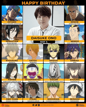 Jotaro Kujo [Daisuke Ono] AI voice text to speech and AI music cover generator